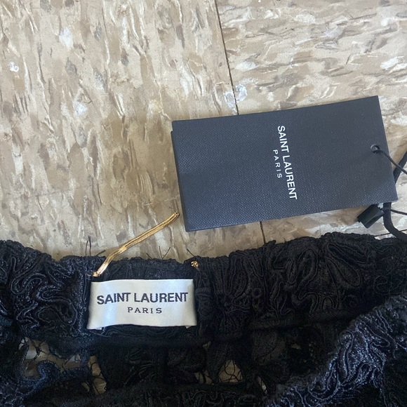 NWT | Saint Laurent Straight Leg Black Lace Pants Size 38 (Medium) - Picture 12 of 13